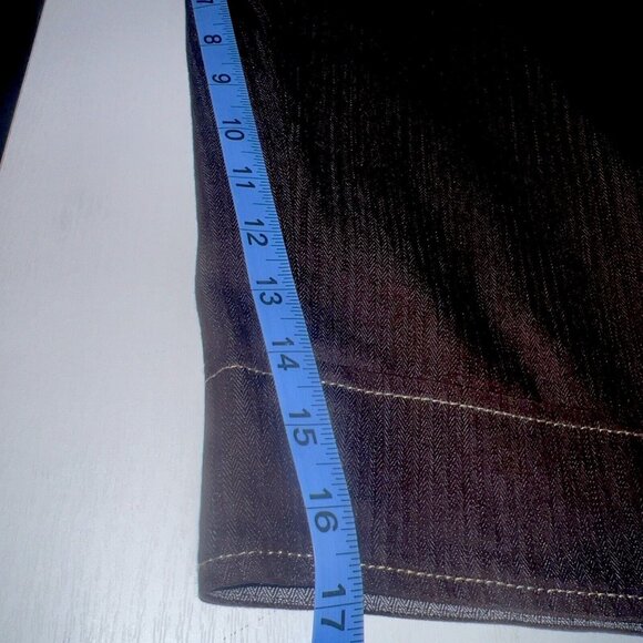 Ann Taylor Loft Marisa Bermuda Shorts Brown Pin Striped Cuffed‎ Women’s Size 14 - Picture 5 of 8